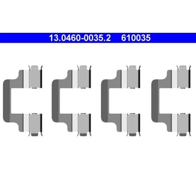 Imagem de ATE 13.0460 0035.2 Kit de acessórios, pastilhas travão Travões disco AUDI: A3 Hatchback, Sportback