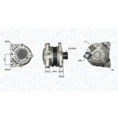 Imagem de MAGNETI MARELLI 063732186010 Alternador 14V 185A