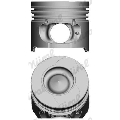 Imagem de NÜRAL 87 123407 10 Pistão 76,5 com suporte de segmentos, para biela trapezoidal RENAULT: MEGANE 2, CLIO Kangoo I Express