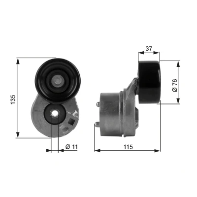 Imagem de GATES FleetRunner Micro V Kit T38431 Polia Tensora FORD: Transit Mk5 Camião de plataforma/Chassis