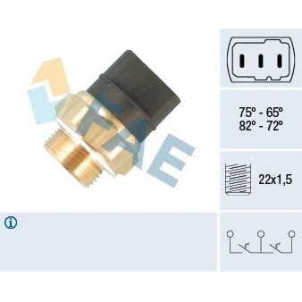 Imagem de FAE 37826 Interruptor de temperatura, ventilador do radiador