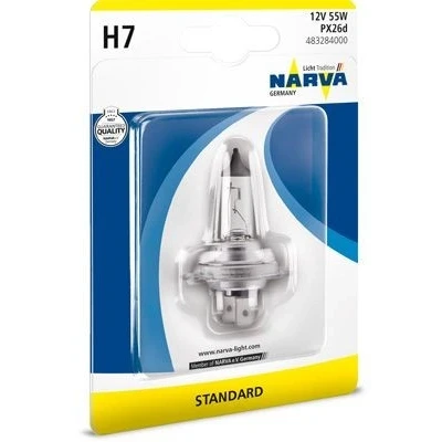 Imagem de NARVA 483284000 Lâmpada, farol de longo alcance H7 12V 55W Halogéneo BMW: 3 Sedan, 5 Touring, AUDI: A3 Sportback, Sedan