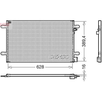 Imagem de DENSO DCN02037 Condensador sem secador 628x389.4x16 R 134a 628 AUDI: A6 C6 Avant