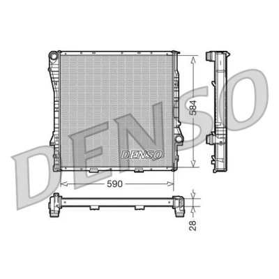Imagem de DENSO DRM05116 Radiador, arrefecimento do motor Alumínio 590 584 28 BMW: X5