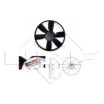 Imagem de NRF 47401 ventilador de radiador 305 12 350 sem estrutura do (caixilho) VOLKSWAGEN: GOLF 2, Caddy 2 Kastenwagen, 3