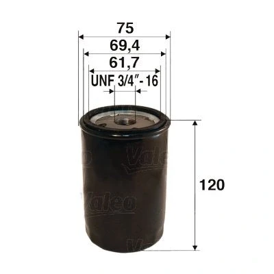 Imagem de VALEO 586081 Filtro de óleo UNF 3/4&quot; 16 aparafusado BMW: 3 Sedan, 5 Cabrio