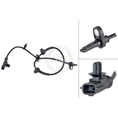 Imagem de A.B.S. 31585 Sensor de ABS activo 670mm 750mm 28mm preto FORD: FIESTA 6