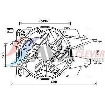 Imagem de PRASCO FD7577 Ventilador de Radiador 395mm 12V