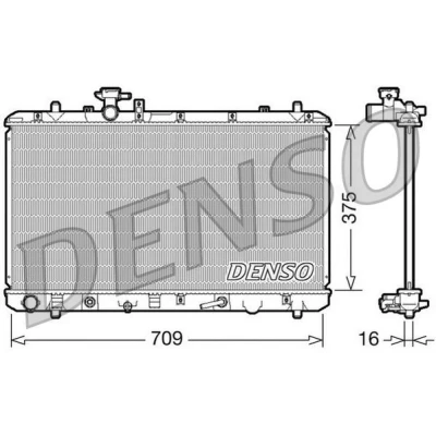 Imagem de DENSO DRM47024 Radiador, arrefecimento do motor Alumínio 375mm 709mm 16mm