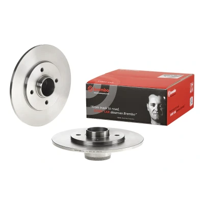 Imagem de BREMBO BEARING DISC LINE 08.5833.25 Disco de travão 238 8 4 cheio com jogo rolamentos roda, sem anel sensor do ABS RENAULT: CLIO 2, 1