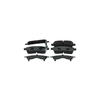 Imagem de BOSCH 0 986 460 075 Jogo de pastilhas para travão disco Baixo teor metálico com contacto avisador desgaste integrado