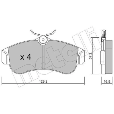 Imagem de METELLI 22 0123 0 Jogo de pastilhas para travão disco excl. contacto aviso desgaste NISSAN: Primera Sedan, Carrinha, Sedan