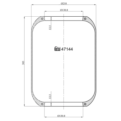 Imagem de FEBI BILSTEIN 47144 Fole, suspensão pneumática