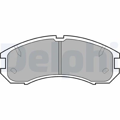 Imagem de DELPHI LP595 Jogo de pastilhas para travão disco com avisador sonoro desgaste sem chapa anti ruído acessórios