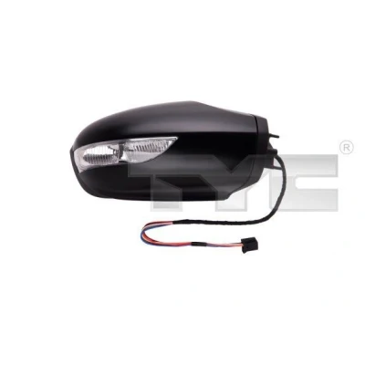 Imagem de Espelho retrovisor Tyc 321 0094 esquerda preto com subcapa para regulação eléctrica dos espelhos, não esférico, aquecível, dobrável electricamente