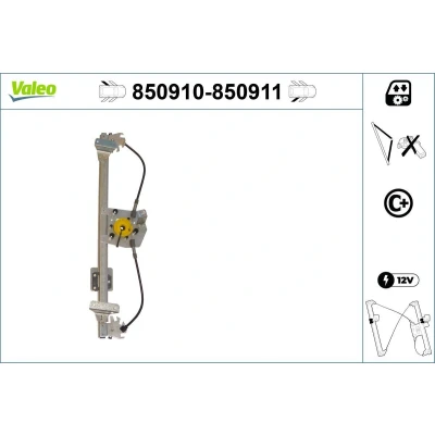 Imagem de Valeo Elevador de vidro traseira esquerda elétrico sem motor com função conforto 850910 OPEL: Zafira A