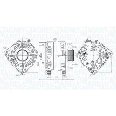 Imagem de MAGNETI MARELLI Alternador 12V 175A MERCEDES BENZ: Classe A 063731513010