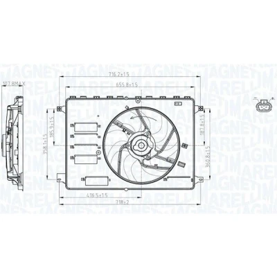 Imagem de MAGNETI MARELLI 069422761010 Ventilador de Radiador 385 12 372 FORD: MONDEO 4 Turnier, 4, Galaxy Mk2 MPV