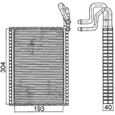 Imagem de MAHLE ORIGINAL AE 116 000S Evaporador sem válvula de expansão