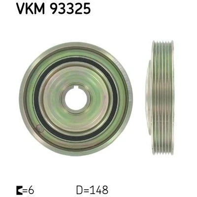 Imagem de SKF VKM 93325 Polia da Cambota 148 6 PEUGEOT: 307 Carrinha, 206 Hatchback, CITROËN: C5 II C4 I Hatchback