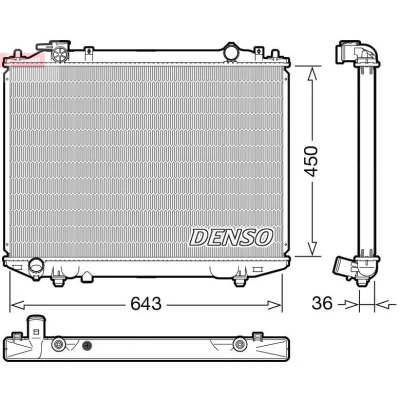 Imagem de DENSO DRM44047 Radiador, arrefecimento do motor 450 667 36 MAZDA: BT 50 Pick up