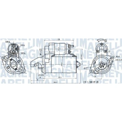 Imagem de MAGNETI MARELLI 063721413010 Motor de arranque 12 1,2 9 BMW: 5 Sedan, 3 1 Hatchback