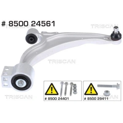 Imagem de TRISCAN 8500 24561 Braço de suspensão com articulação suspensão/guia, apoio borracha transversal Alumínio 20