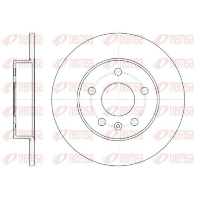 Imagem de REMSA 6578.00 Disco de travão Eixo traseiro 264, 264 10 5 cheio OPEL: Corsa C Hatchback, Astra H GTC, Caravan