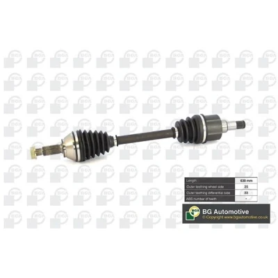 Imagem de BGA DS2301L Veio de transmissão Eixo dianteiro, lado esquerdo 630, 630 FORD: FIESTA 5, Focus Mk1 Carrinha, Hatchback