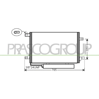 Imagem de PRASCO ME324C001 Condensador com secador 15 13 Alumínio 766 MERCEDES BENZ: Classe A, B