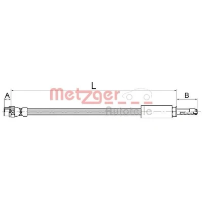 Imagem de METZGER 4110145 Mangueira de Travão 221 BMW: 3 Touring, 1 Hatchback, Sedan