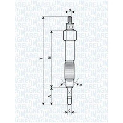 Imagem de MAGNETI MARELLI 062900093304 Vela incandescente 11V 10A M10X1,25 NISSAN: Primera Sedan