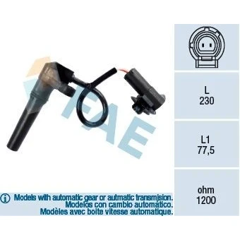 Imagem de FAE 79281 Sensor da velocidade de rotação, cx. vel. automática
