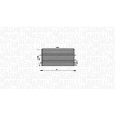 Imagem de MAGNETI MARELLI 350203740000 Condensador 745x388x16 388mm 745mm 16mm