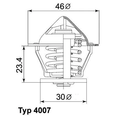 Imagem de WAHLER 4007.80D Termóstato, líquido de refrigeração 80 com junta