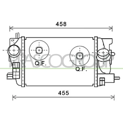 Imagem de PRASCO OP354N002 Intercooler com acoplamentos rápidos