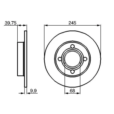 Imagem de BOSCH 0 986 478 216 Disco de travão 244,9 10 4 108 cheio oleado AUDI: 80 B3, B4 Avant, Sedan