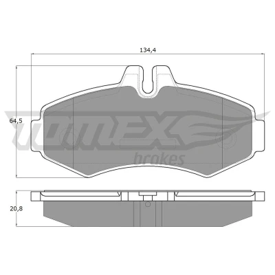 Imagem de TOMEX brakes TX 12 23 Jogo de pastilhas para travão disco Eixo dianteiro preparado indicador aviso desgaste MERCEDES BENZ: Vito Minibus