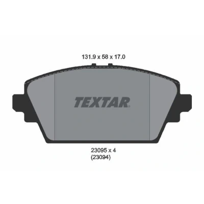 Imagem de TEXTAR 2309501 Jogo de pastilhas para travão disco não preparado indicador aviso desgaste NISSAN: Primera Carrinha, Sedan