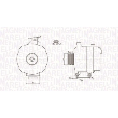 Imagem de MAGNETI MARELLI 063731780010 Alternador 12V 90A FORD: FIESTA 5