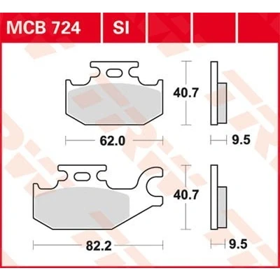 Imagem de Conjunto de pastilhas travão TRW MCB724
