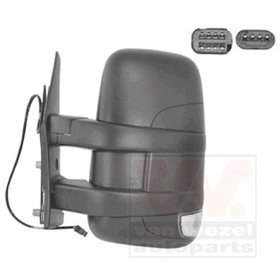 Imagem de Espelho retrovisor Van Wezel 2815807 esquerda completo, convexo, para regulação eléctrica dos espelhos, aquecível, com sensor de temeperatura,