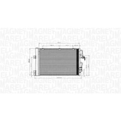 Imagem de MAGNETI MARELLI 350203900000 Condensador com secador 574x378x16 378 574 16 OPEL: Astra H GTC, Hatchback, Zafira B