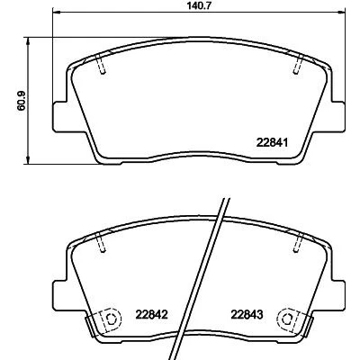 Imagem de HELLA 8DB 355 039 921 Jogo de pastilhas para travão disco com avisador sonoro desgaste acessórios KIA: Stinger Hatchback