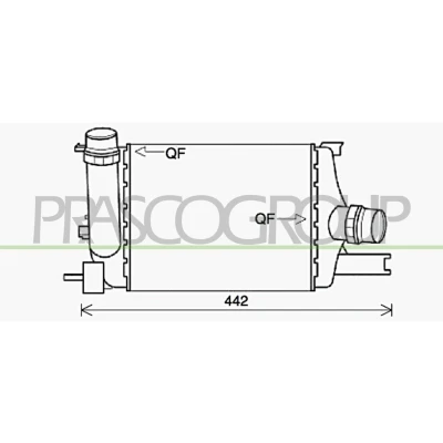 Imagem de PRASCO DA822N001 Intercooler com acoplamentos rápidos RENAULT: Captur, Clio 4, DACIA: Duster II