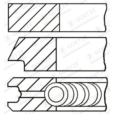 Imagem de GOETZE ENGINE 08 436506 00 Jogo de Anéis do Pistão 83,4 0,4 LKZ Ring OPEL: Insignia A Hatchback, Sports Tourer, FIAT: Ducato III Van