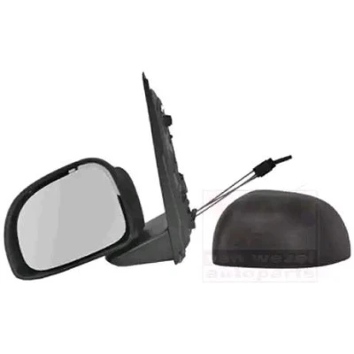 Imagem de Espelho retrovisor Van Wezel 1607803 esquerda preto rugoso completo, convexo, para regulação manual do espelho, ajuste: por cabo de aço