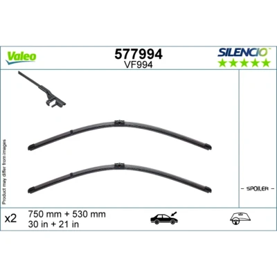 Imagem de Escova do limpa vidros Valeo 577994 à frente plana BMW: