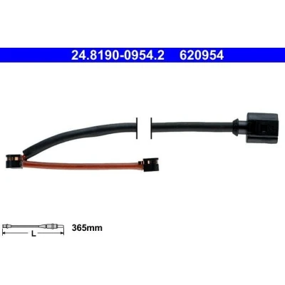 Imagem de ATE 24.8190 0954.2 Sensor de Desgaste Pastilha Freio PORSCHE: Cayenne