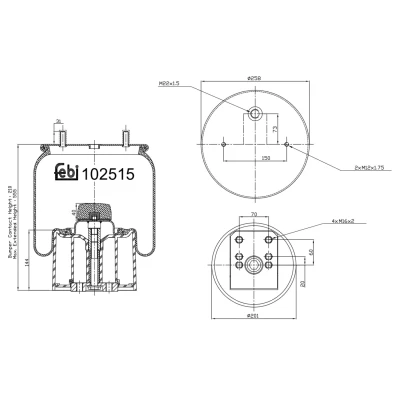 Imagem de FEBI BILSTEIN 102515 Fole, suspensão pneumática